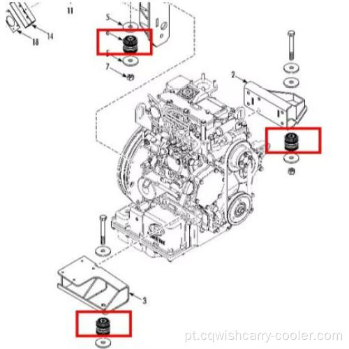 Após o mercado de reposição, Thermoking Spare Peças 93-0577 Montagem do motor - Vibração para Thermo King T Series Sub Motor Unit